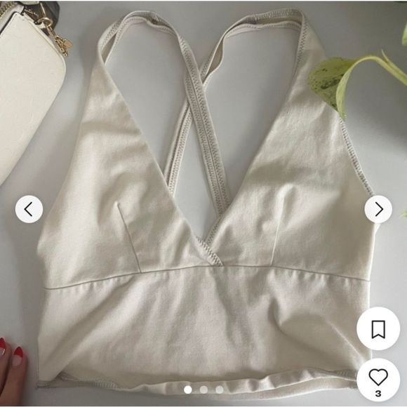 BDG Berth Strappy Bra in Cream - Picture 6 of 9